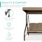 Best Choice Products 3-Seat Outdoor Converting Canopy Swing Glider Patio Hammock w/ Removable Cushions